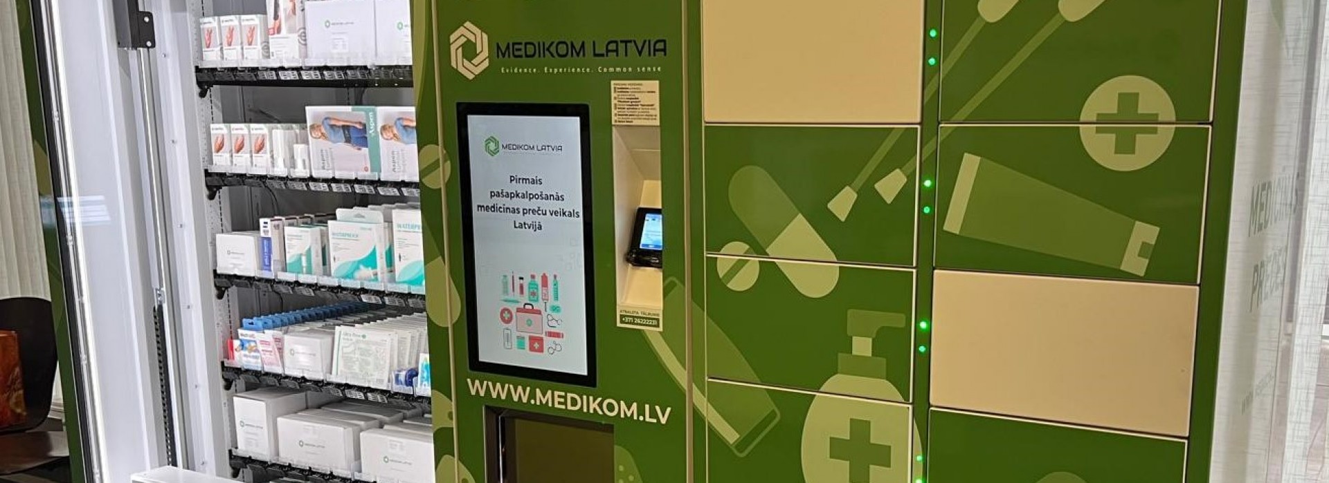 Medicības preču automāts ar Hansab POS maksājumu risinājumu